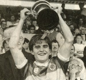 Eoin Joy (captain) raised the 1990 Munster Minor Football Cup