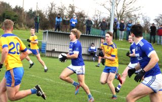 Fiachra Clifford on the ball against Beaufort